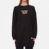 Evisu Aw21 Логотип Цветочный узор M Средней длины Свитшот Женский свитшот Черный 2EAHTW1TU366OSCT