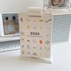 Cartoon Cartoon Desk Planner Page Flipping 2026 Cute Student Calendar 2026 Desk Calendar  Office