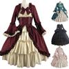 Moda Ayollar Vintage Gothic Court Square Yoqa Patchwork Bow Libos