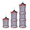 Portable Foldable Floating Fish Basket 1/2/3 Layers Live Caught Fish Storage Basket Collapsible Heavy Duty Nylon Mesh Fishing Keep Net Bag