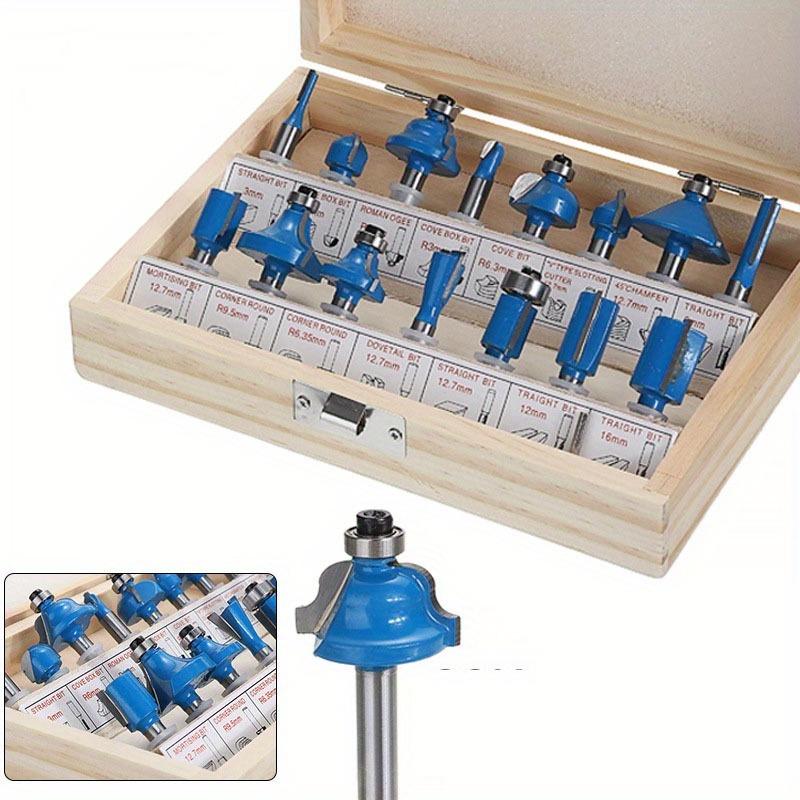 15 шт. 1/4 дюйма, набор фрез, прямая фреза для резки дерева, карбид вольфрама, деревообработка