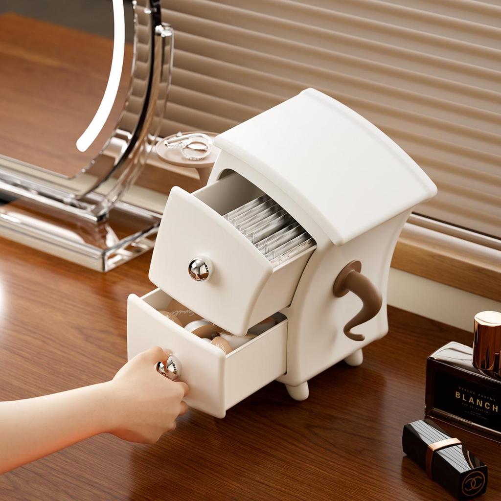 Забавный шкаф для хранения в китайском стиле: Милый многослойный органайзер с ящиками, руки в боки