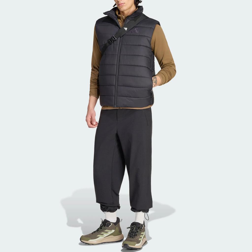 Men's Adidas ESSENTIALS Vests Men's Black Stand Collar