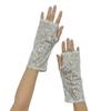 Vintage Cosplay Mittens Fingerless Dancing Gloves Fashion Sequins Gloves  Party Club