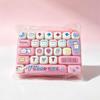 Stress Relief Simulated Keyboard Pendant 26 Key Fidget Bell Charm Cute Animal Decor for Portable Travel Use