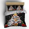 Dogs arranged as Christmas tree. Bedding sets Duvet cover sets Duvet covers Pillowcases(1 * Duvet Cover 2 * Pillowcases without duvet insert)