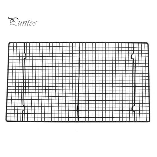 Охлаждающая стойка для выпечки 18x10 дюймов, охлаждающая стойка из углеродистой стали для тортов, печенья, барбекю, термостойкая и экономящая место, нескользящая решетчатая кухонная полка