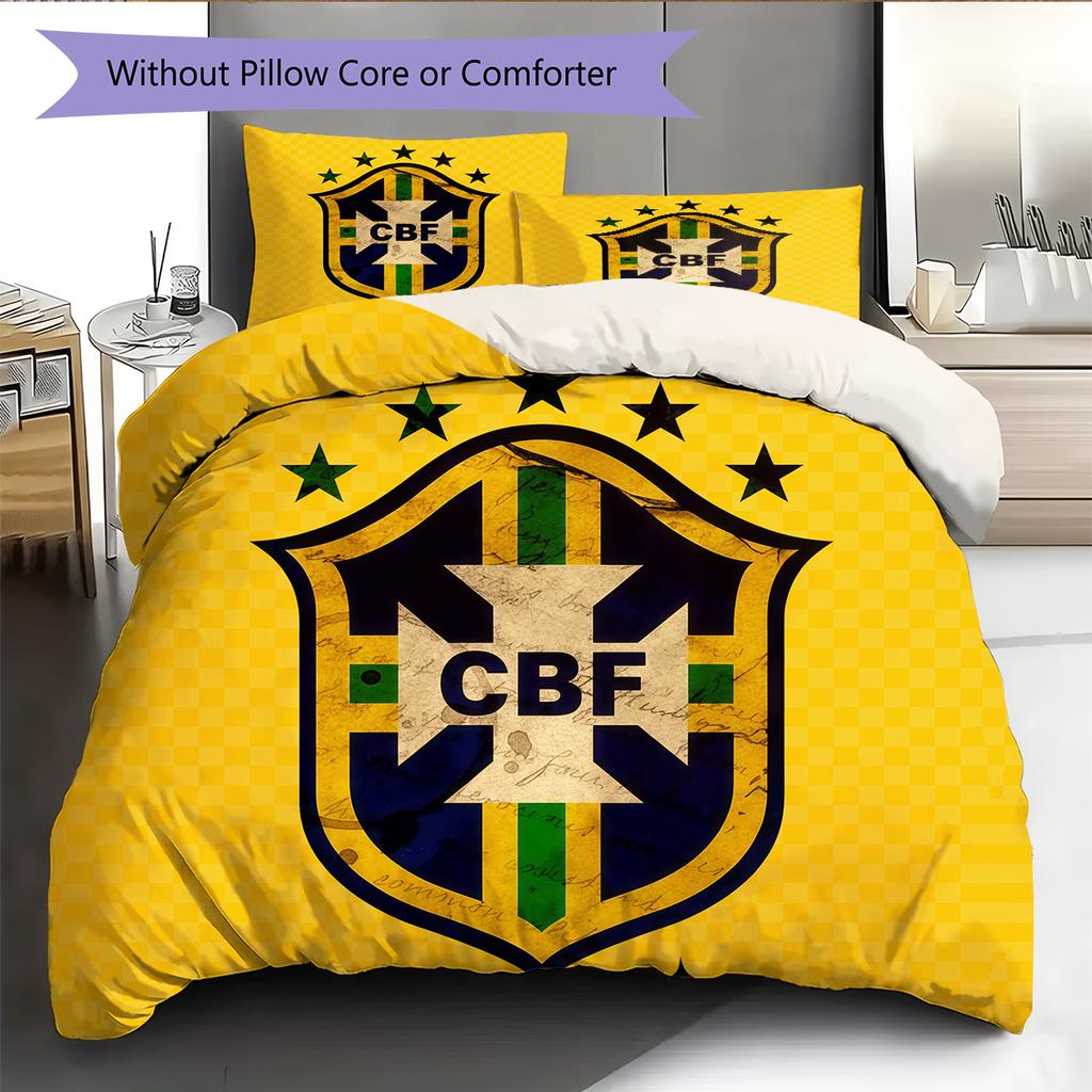 CBF Brasil Pattern Bedding Home Decoration Birthday Gift (1 * duvet cover + 2 * pillowcase, without core)