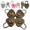 1Set Heart Shaped Security Key Lock Luggage Lock Journal Book Lock New Archaize Padlocks