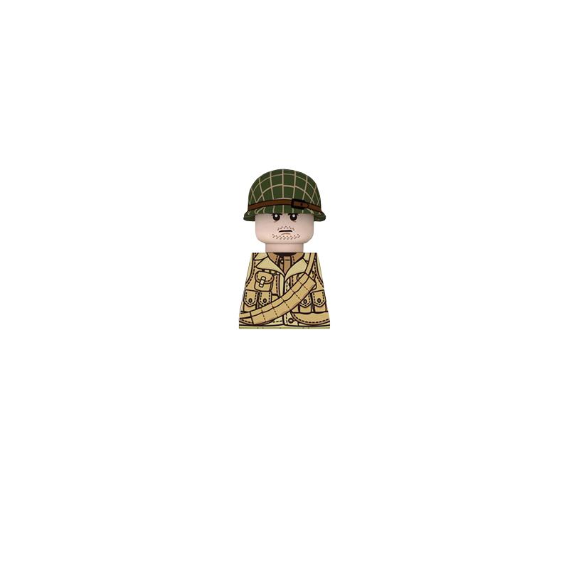 US Airborne 101ST Soldier Figures Building Blocks Officer Army Warrior Infantry Military Accessories Gun Weapons Brick Toys GR03