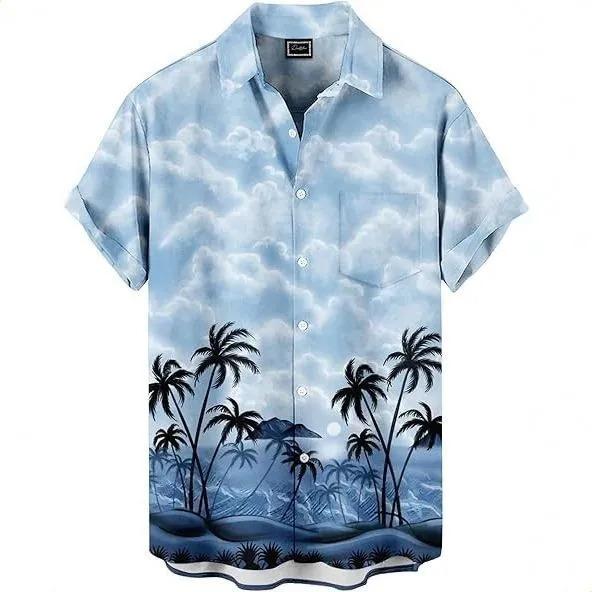 Hawaiian Style Short-sleeved Floral Shirt, Beach Short-slee