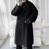 2025 Mens Trench Coat Men Double Breasted Belted Windbreaker Man Lapel Long Jacket Casual Windproof Overcoat Men Trench
