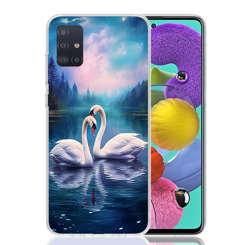 Чехол для телефона White Swan Grace Art для Samsung Galaxy A52 A32 A22 A12 A02S A50S A30S A51 A31 AA71 Note 20 Ultra 10 S10 Plus Galaxy