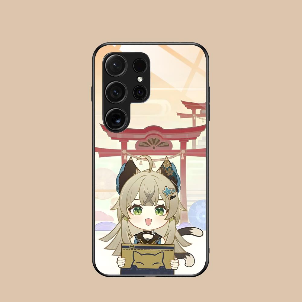 Игровой чехол для мобильного телефона GI Kirara для Samsung Galaxy A56 55 54 53 52 51 36 35 34 23 16 15 5G Стеклянный цветной чехол Роскошный красивый