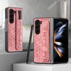Для Samsung Z Fold 6 5 4 3 Складной Экран Эластичная Телескопическая Кожаная Сумка Наручный Ремешок с Отсеком для Стилуса Чехол для Телефона