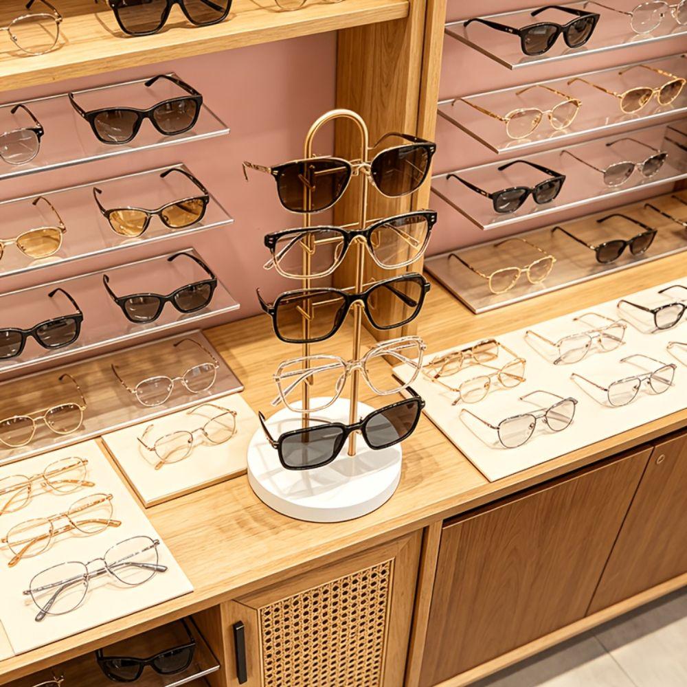 Space Saving Eyeglass Organizer Removable Desktop Glasses Holder Sunglasses Storage Rack Store