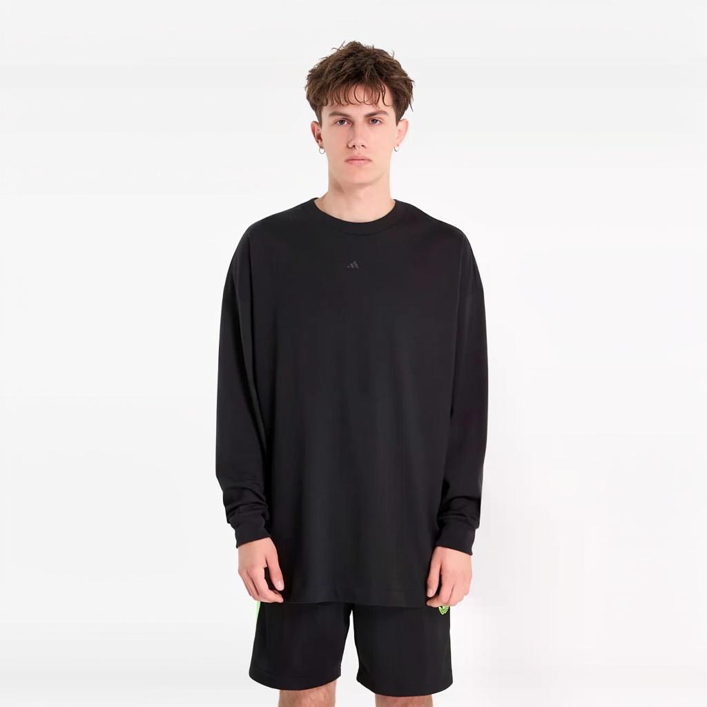 adidas Баскетбол SS25 Unitefit Удобный пуловер Простая футболка с длинным рукавом Унисекс топы JX5580