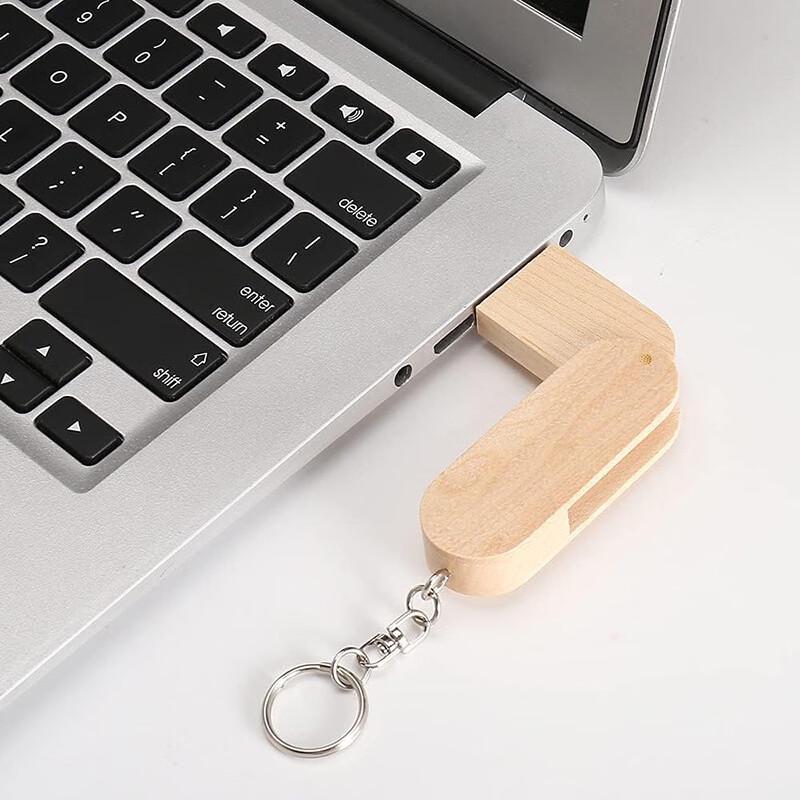 OLOEY Деревянный вращающийся USB-накопитель