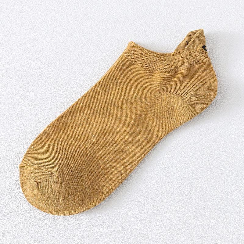 Новые женские веселые носки с мультяшным смайликом, милые вышитые носки до щиколотки, забавные носки для девочек, хлопковые носки