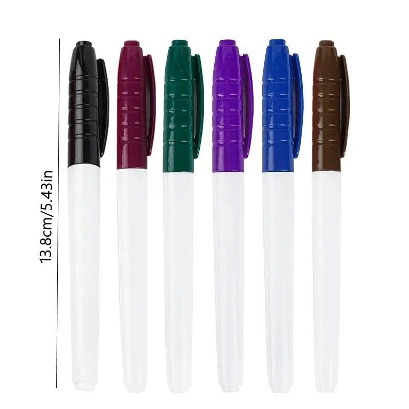 12 цветов/набор Маркеры для сухого стирания со сверхтонким наконечником 0,5 мм Стираемые маркеры для белой доски для школыОфисаПланирования Маркер для белой доски