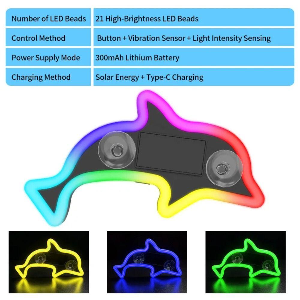 6 Modes Colorful Car Ambient Light Solar Powered Car Interior Decoration Light For SUV Sedan RV