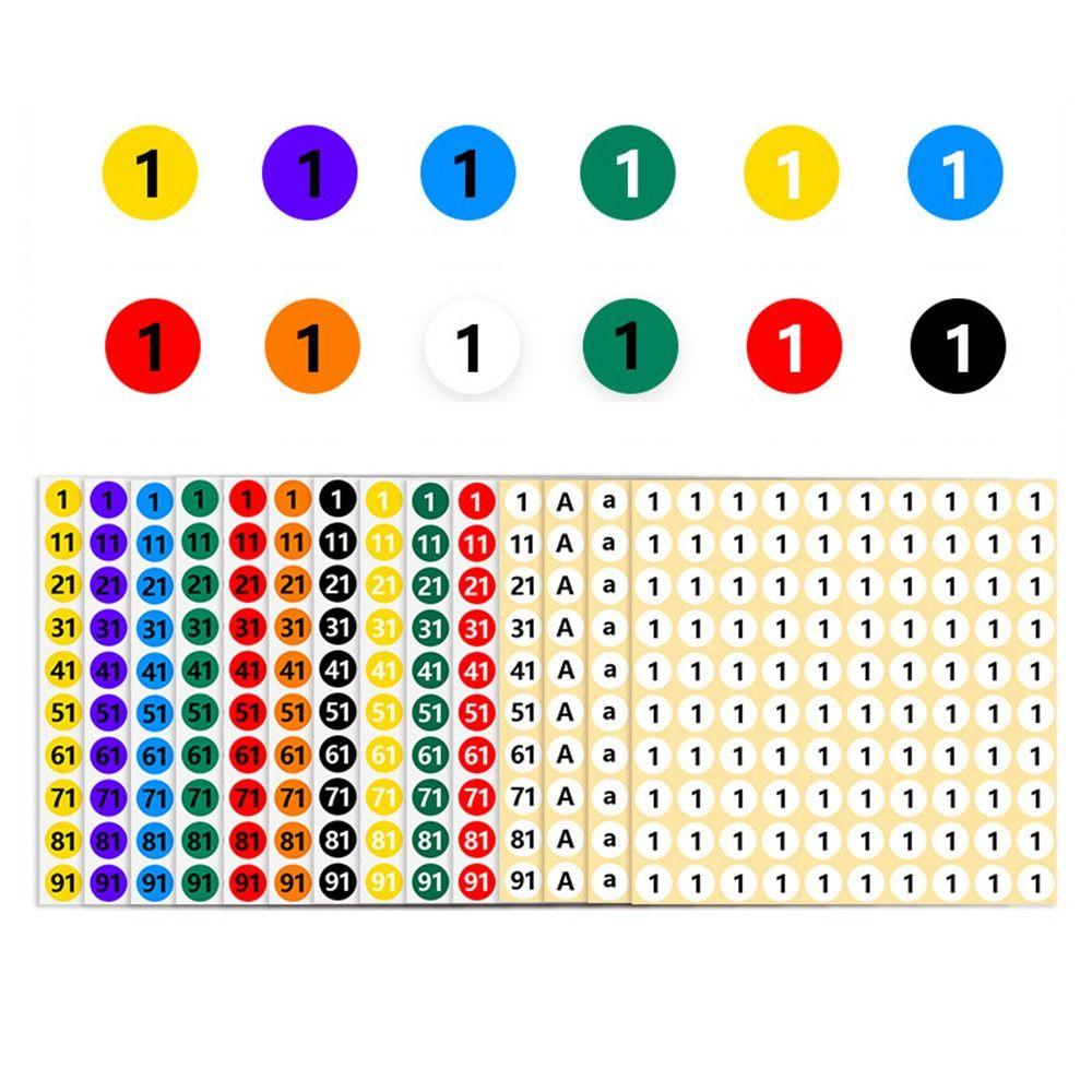 100Sheets 1-100 Labels Number Stickers Self-adhesive Nail Polish Color Sorting Stickers Nail Salon