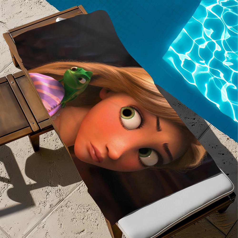 Милое аниме-полотенце T-tangled Пляжное Быстросохнущее Мягкое Полотенца для бассейна Подарок для путешествий Спортзал Душ Кемпинг спорт