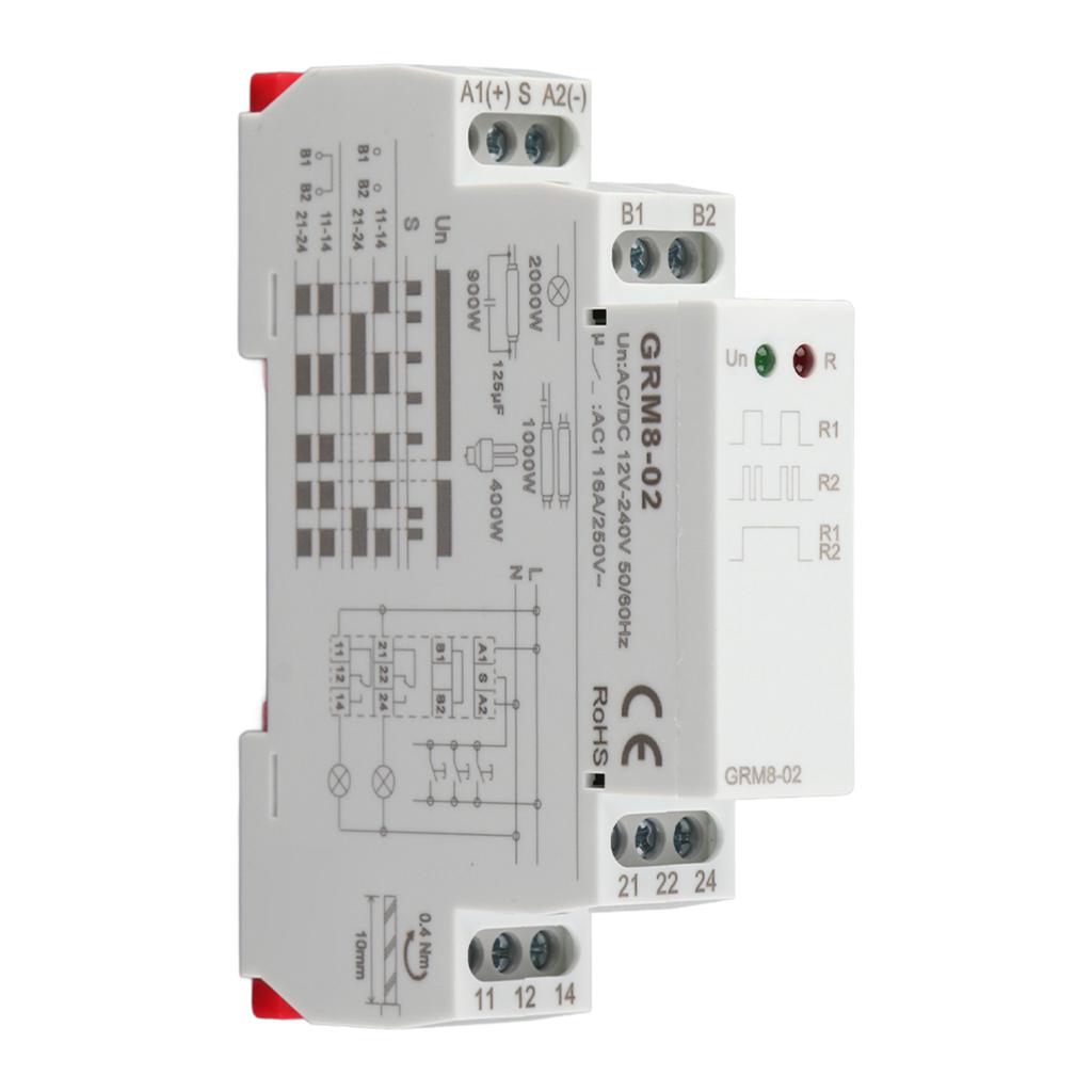 GRM8?02 Electronic Impulse Relay Latching Relay Memory Relay ACDC 12?240V