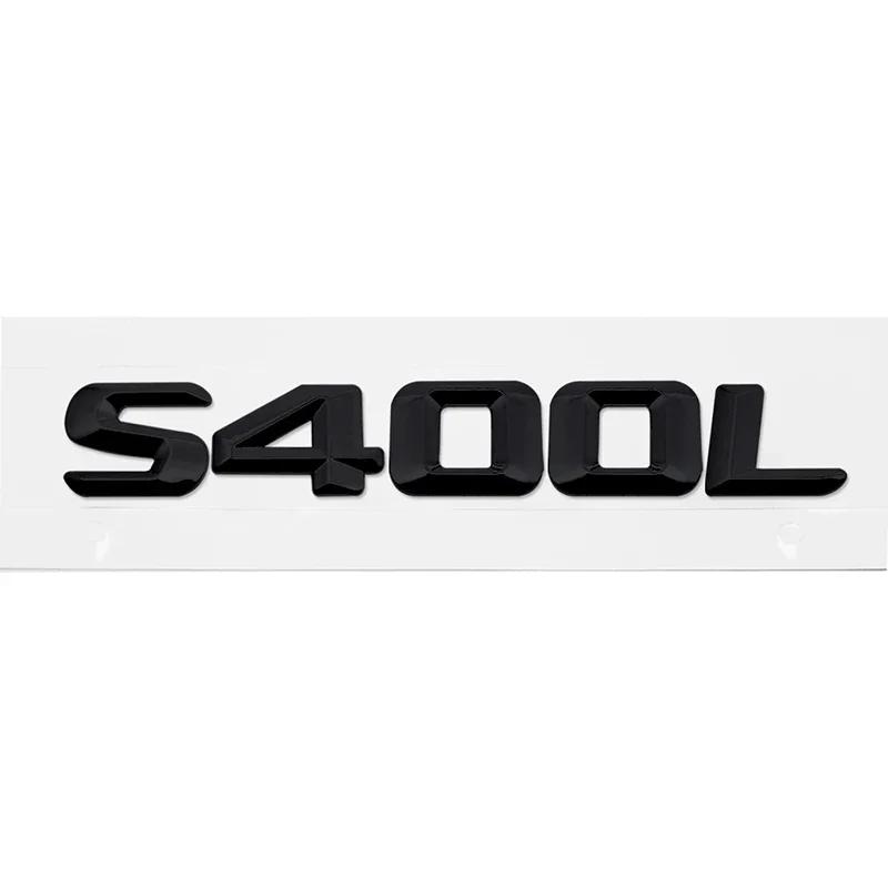 Alloy ABS Car Number Letters Sticker Rear Trunk Badge Decals for Mercedes Benz S300L S320L S400L S500L S600L Emblem Accessories AB1