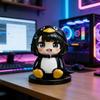Милая статуэтка пингвина Мультяшная маленькая фигурка пингвина из смолы Декор для приборной панели автомобиля с нескользящей основой для дома, офиса, автомобильного интерьера