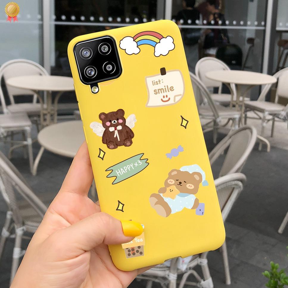 For Samsung Galaxy A12 A42 Case Cute Cartoon Soft Silicone Bumper Cover For SamsungA12 Funda Samsung A12 A42 A 12 42 Phone Case