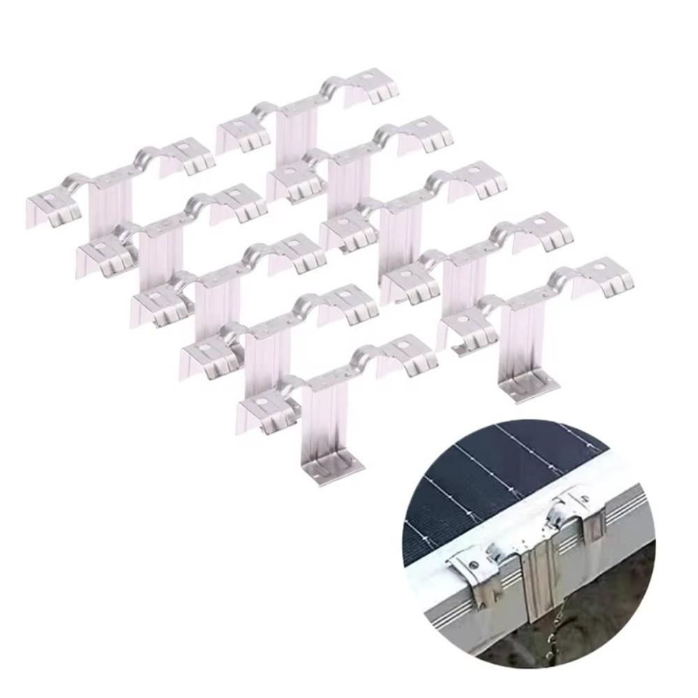 10Pcs Pack Stainless Steel Solar Panel Water Guide Clip Mud Drain Button Clip Roof Mounted Setup