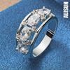 925 Sterling Silver Round AAA Zircon Ring Wedding Jewelry