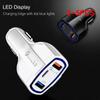 2~5PCS Car Accessories Ornaments QC3.0 Fast Charge Car Charger 3.5A Dual USB with Type-c Interface Output Car Charger Car