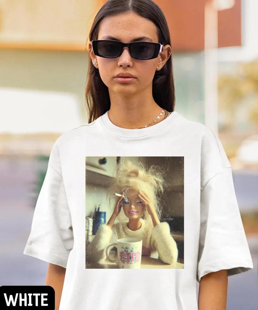 Funny doll face meme shirt gift shocked doll face shirt summer men and women loose and breathable T-shirt top