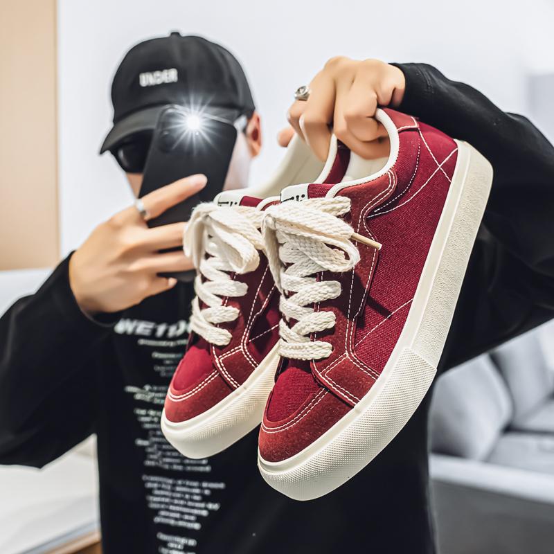 Brand Men Casual Shoes Street Designer Skateboarding Shoes 2025New Spring Breathable Board Shoes for Men Lace Up Sneaker