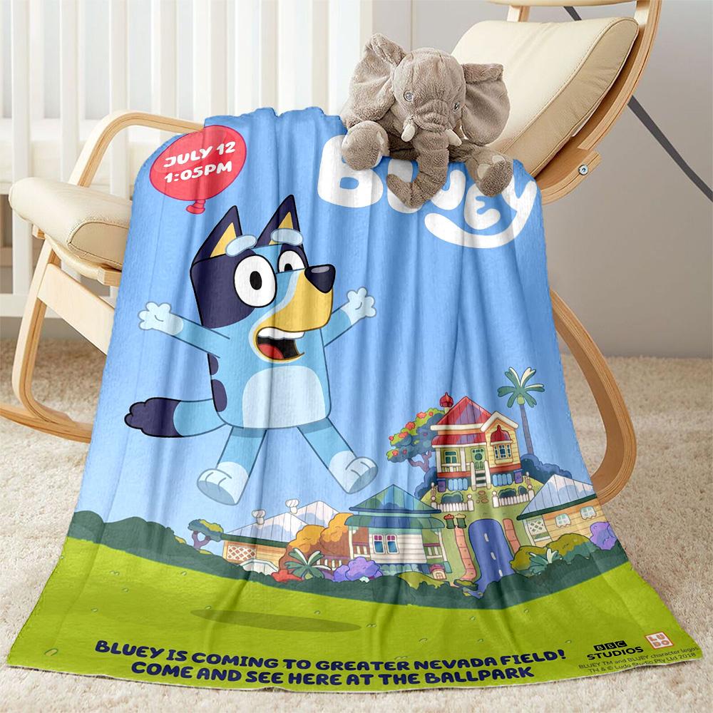 Bluey Friends Adventure Blanket Durable Comfort Great for Bed Office Chair Picnics Four Seasons Multipurpose Modern