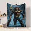 1pc Aquaman, Trident Flannel Throw Blanket Soft, Warm & Cozy for Couch, Bed, Office, and Travel Versatile All Season Gift, Christmas present