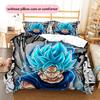 Son Goku Pattern Bedding Quilt Set  Home Decoration  Gift (1 * duvet cover + 2 * pillowcase  without core).xwn