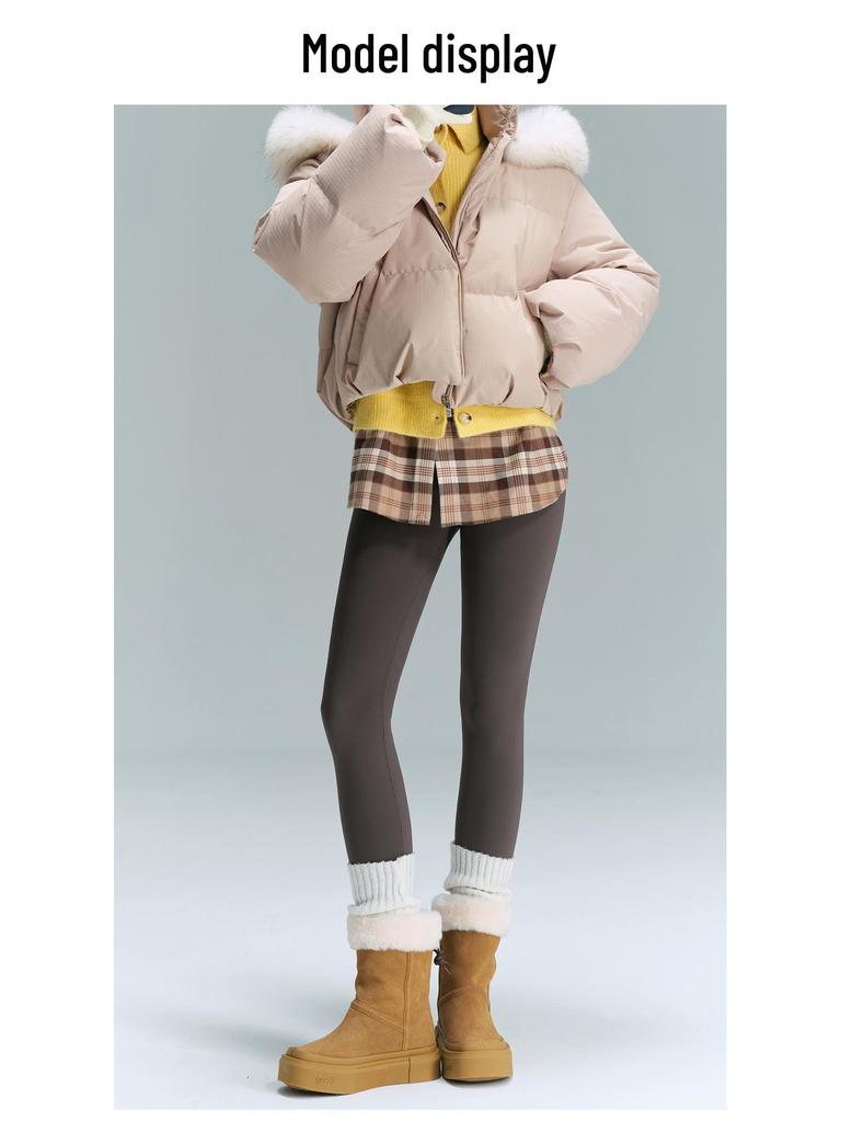 Женские очень плотные утепленные леггинсы для йоги с высокой талией - 800 г хлопка, теплые, extra long, зимний базовый слой (2025)