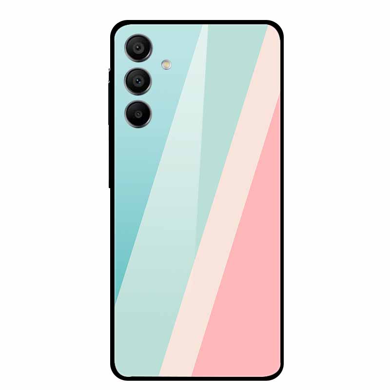 Для Samsung A05 A05s A15 4G 5G Закаленное Стекло Чехол Задняя Жесткая Крышка для Samsung Galaxy A55 A25 Цветы Фрукты Funda Кошки Coque