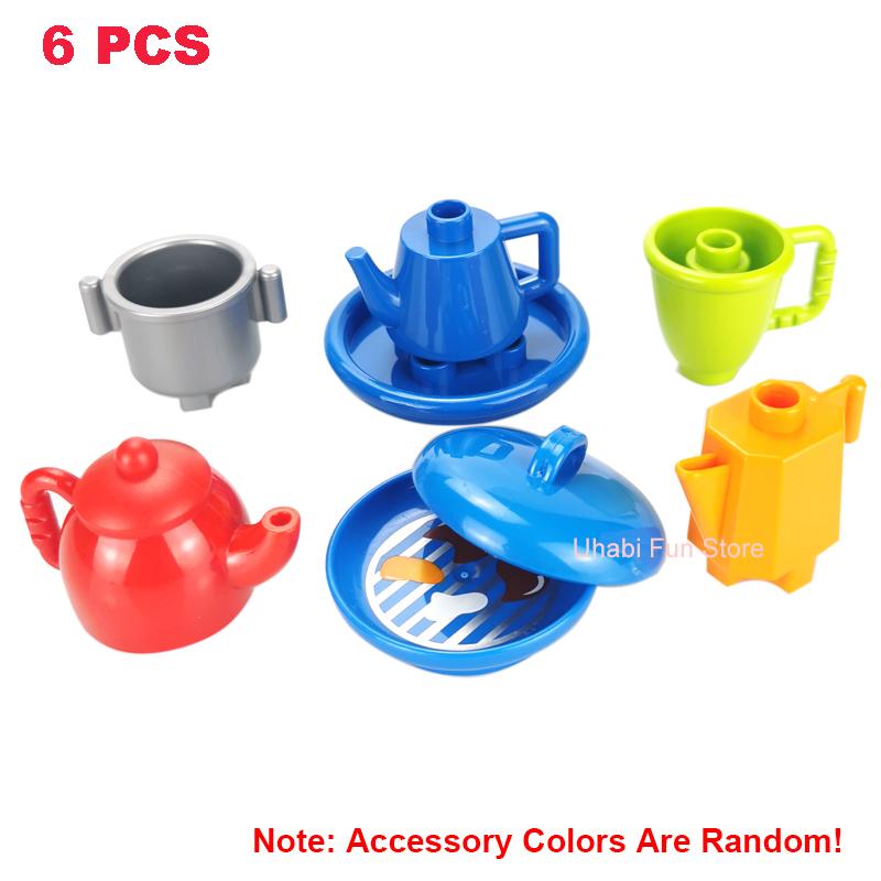 Большие Строительные Блоки Дом Архитектура Окно Стена Крыша Серия Мебели Аксессуары для Сцены Сборка Детские Развивающие Игрушки