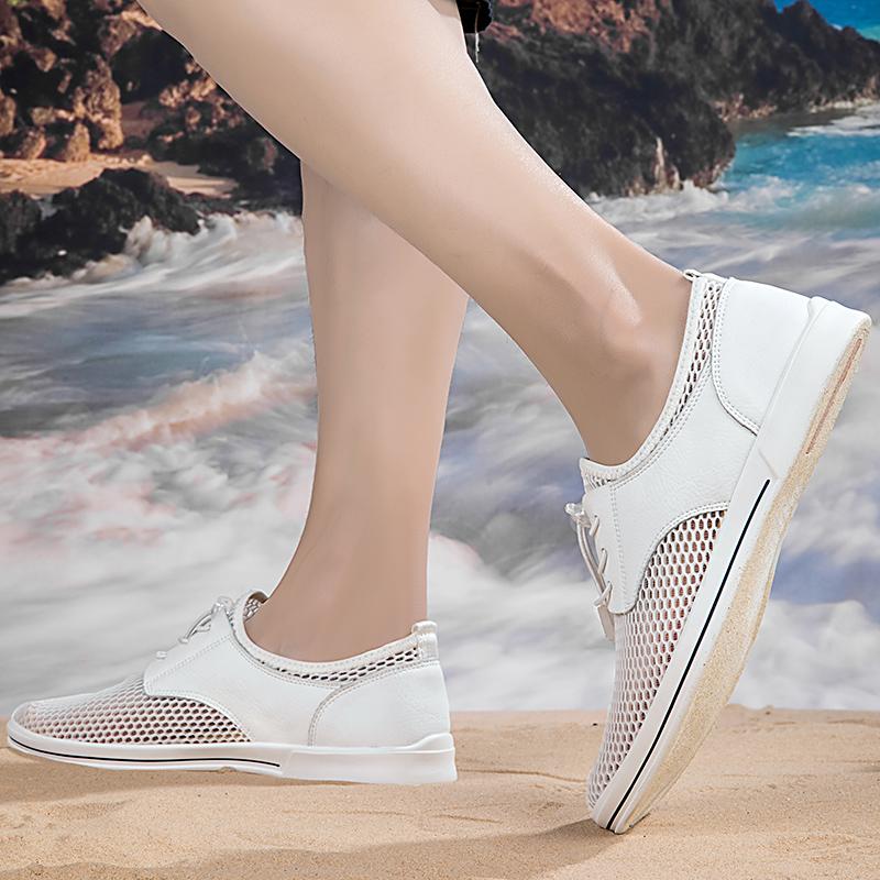 Модная мягкая подошва повседневная универсальная обувь для отдыха на открытом воздухе мужские кроссовки туфли на плоской подошве летние дышащие полые легкие нескользящие носимые