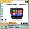 Android 13 Car Radio For Honda Accord 7 2003-2008 Multimedia Wireless Carplay Navigation GPS Stereo Head Unit Touch Screen