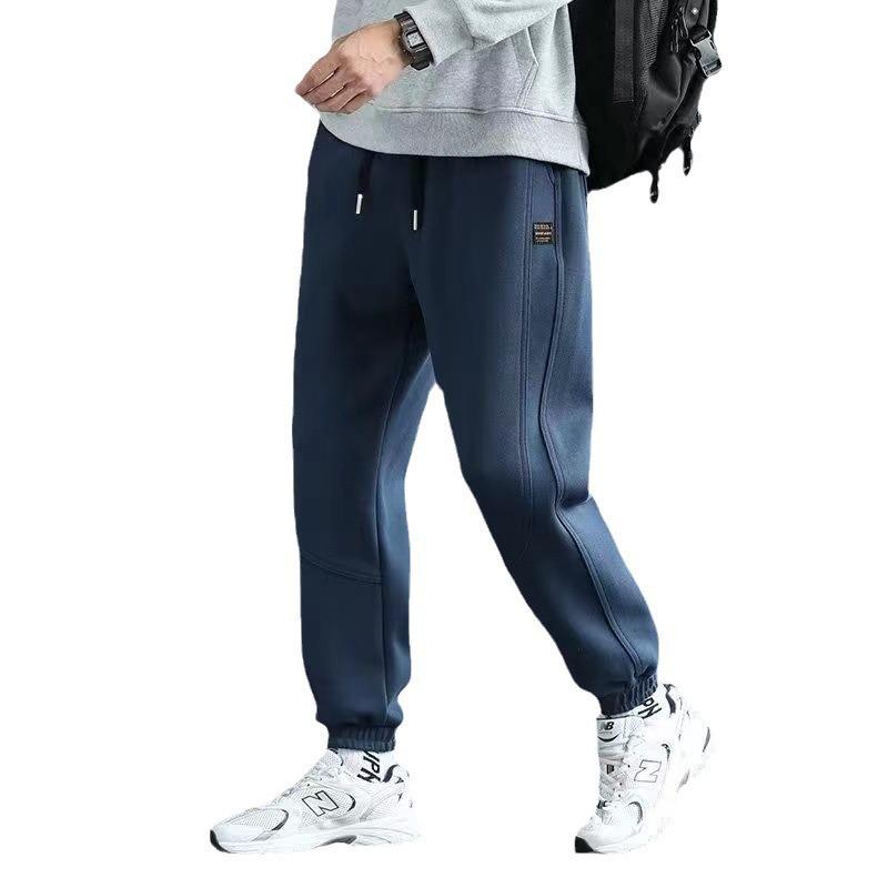 Мужские спортивные брюки с бархатной подкладкой — плотные, модные, универсальные спортивные брюки для весны и осени