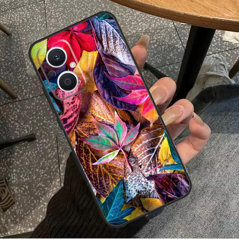 Цветные Листья Для OPPO Reno 10 11 12 13 14 Pro 7 8 Lite 8T 11F 12F 13F 14F OPPO Find X8 X9 X5 X6 Pro Чехол