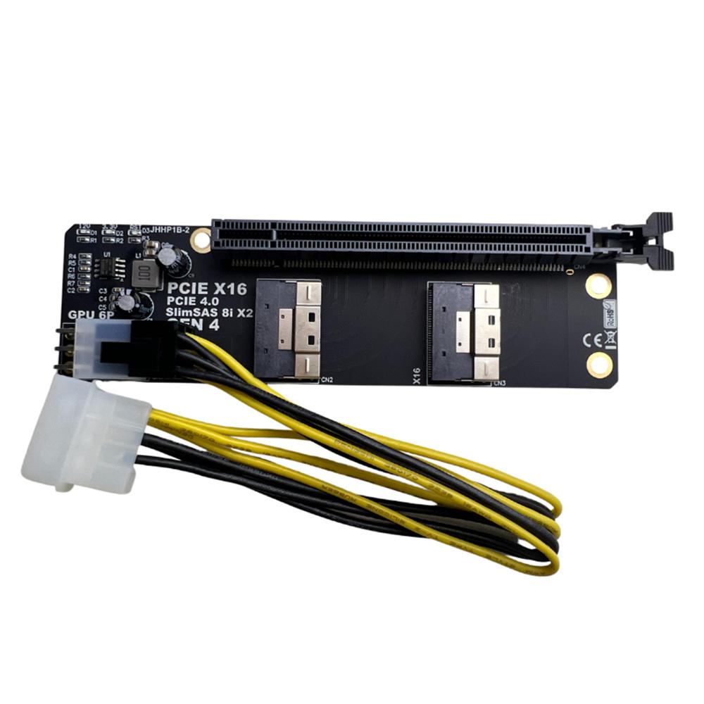 SlimSAS 8i X2 To PCIe4.0 X16 Slot Adapter SFF8654 Adapter Card GEN4 for Network