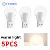 5 dona Mini USB Tungi Chiroq 5V Super Yorqin Kitob Chirog'i O'qish Lampasi Power Bank/Kompyuter Zaryadlash uchun LED Kitob Lampalari