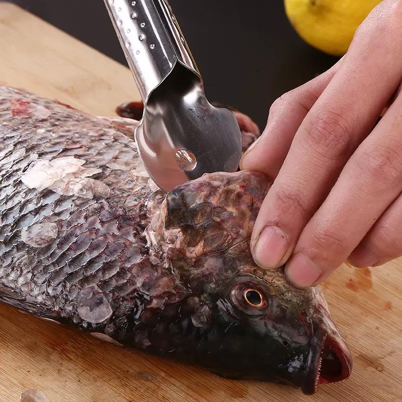 Рыбья чешуя из нержавеющей стали, скребковые терки, быстрое удаление, очиститель для очистки рыбы, скребок для чистки рыбных костей, пинцет