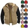 Men's Thickened Button Double Pocket Jacket With Pocket Insert Cotton Jacket